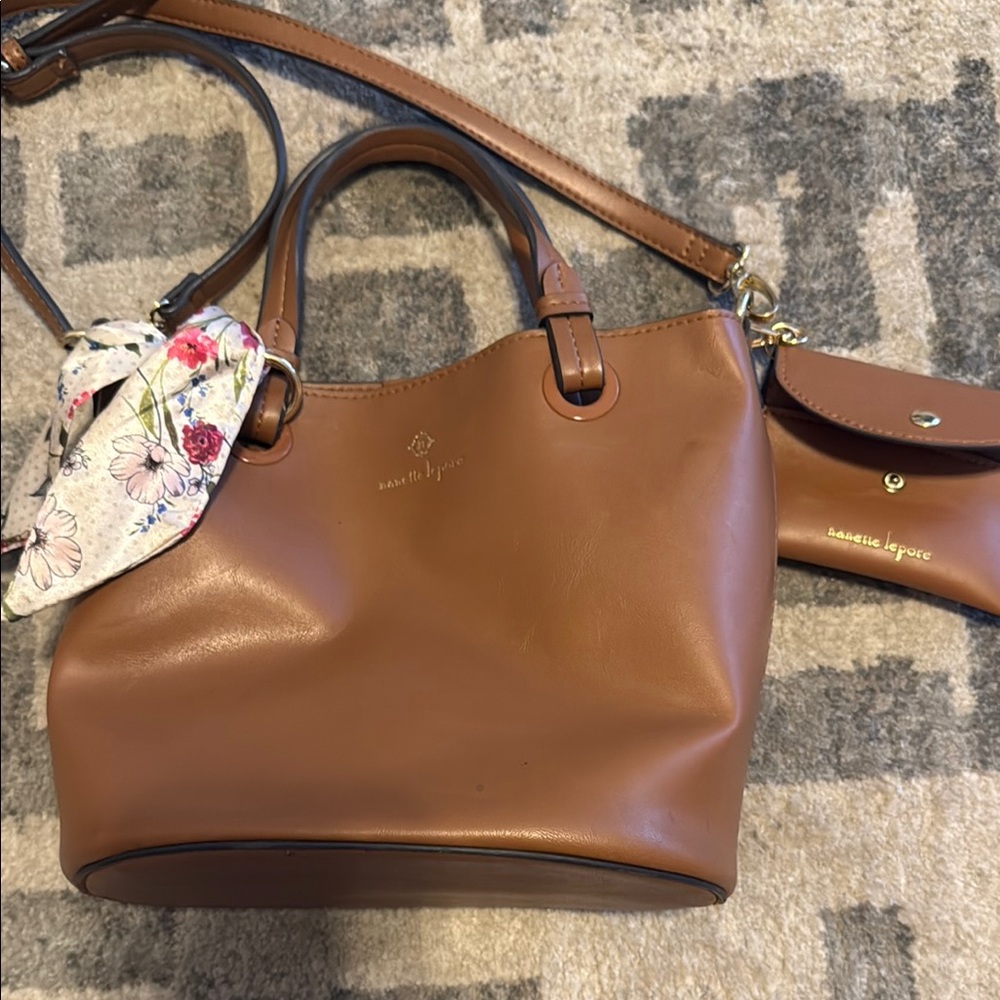 Nanette Lepore Brown Shoulder Bag Elegant Design
